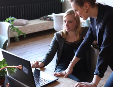 business woman working on computer